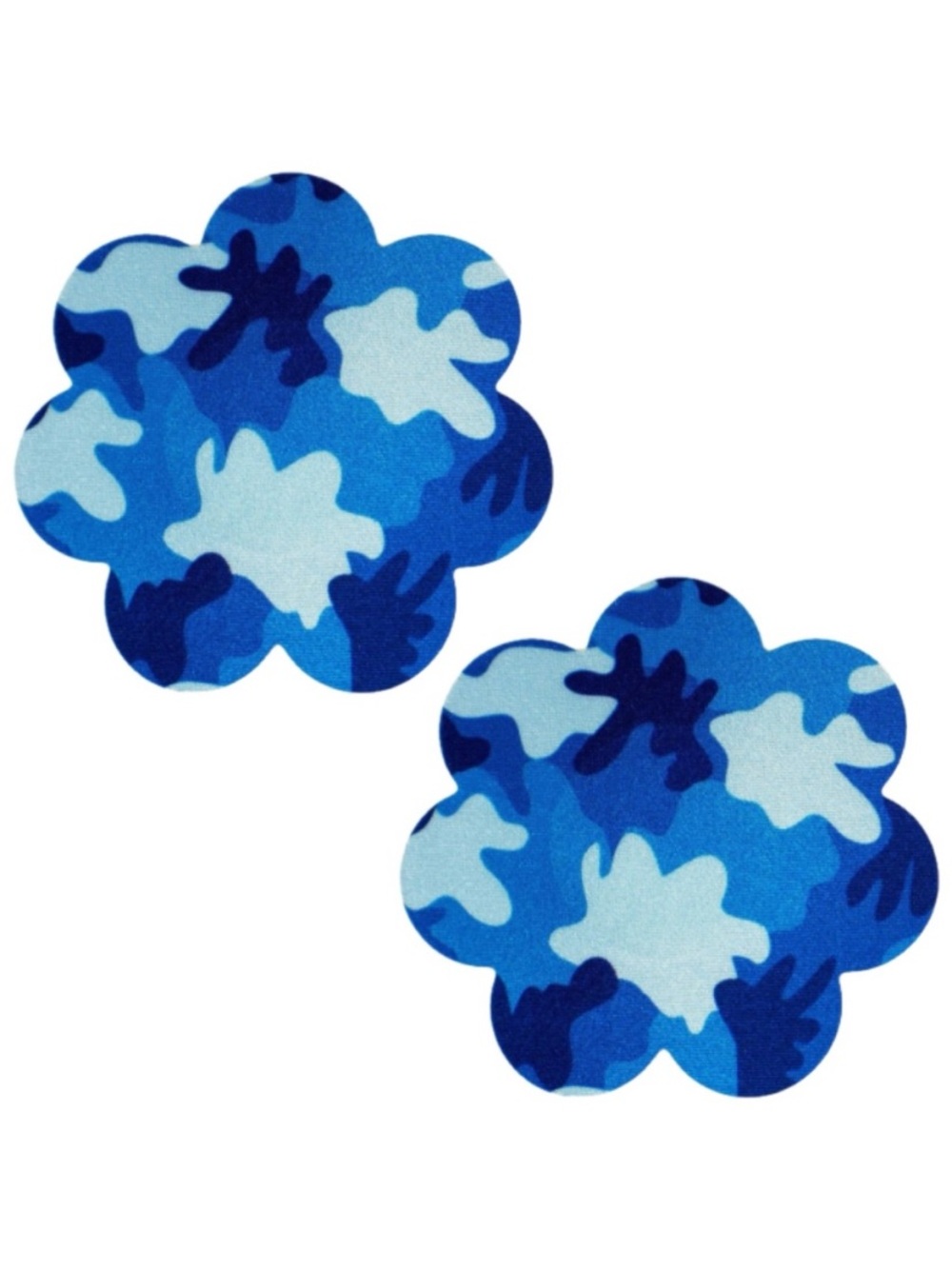 Blue Camo Flower Nipple Pasties Festival Rave Covers